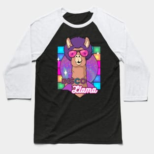 Disco llama, 80s groovy retro Alpaca, Funny llama, cute alpaca, gift for llama lovers Baseball T-Shirt